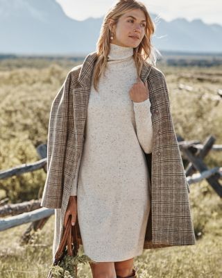 Pleat-Back Wool Coat | Garnet Hill