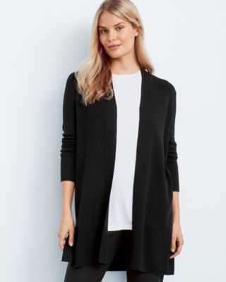 Long fine-knit cardigan, Contemporaine