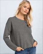 EILEEN FISHER Organic-Linen & Organic-Cotton Box-Top Sweater