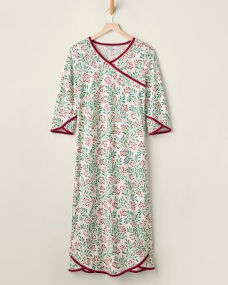 Asian Wrap Organic-Cotton Midi Gown