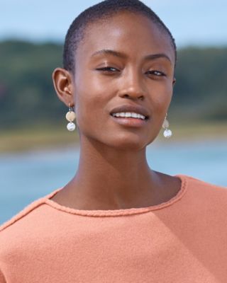 Kristen Mara Mixed-Metal Disc Earrings | Garnet Hill