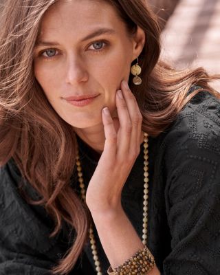 Kristen Mara Mixed-Metal Disc Earrings | Garnet Hill