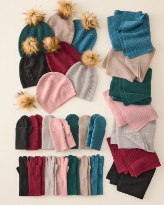 Cashmere Ribbed Hat | Garnet Hill display picture 3