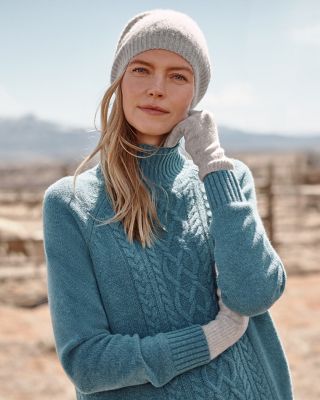 Cashmere Ribbed Gloves | Garnet Hill