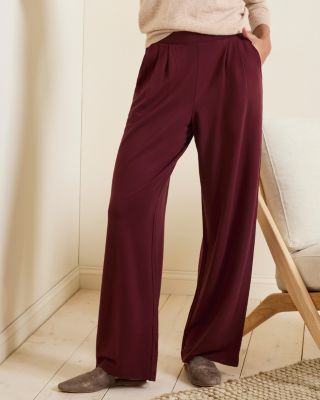 Wide Leg Pants With a High Waist in Tencel and Organic Cotton Stretch  French Terry, Made to Order 