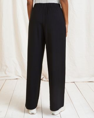 Wide-Leg Knit Trousers | Garnet Hill