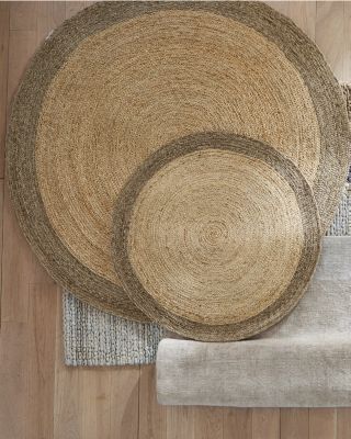 Striped Jute Round Rug | Garnet Hill