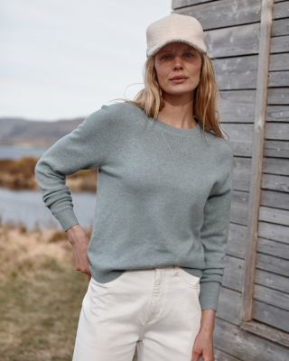 Washable Cashmere Crewneck Sweater - Grey