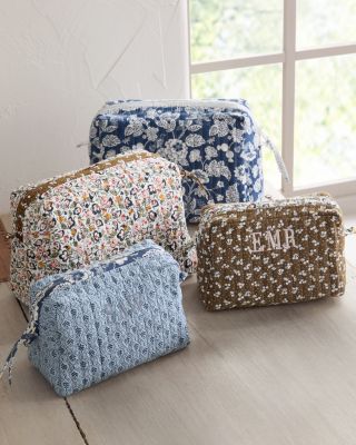  Bella Taylor Large Quilted Cotton Makeup Pouch for