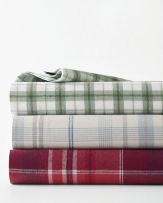  La Rochelle 11002 Traditional Flannel Sheet Set Plaid,  California King, Grey/Red : Home & Kitchen