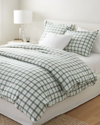 Plaid Cozy Organic-Cotton Flannel Duvet Cover