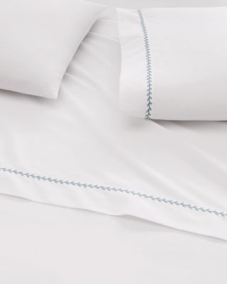 Signature Vine Embroidered Percale Sheets Hill