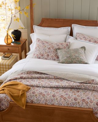 Signature Vine Embroidered Percale Duvet Cover | Garnet Hill