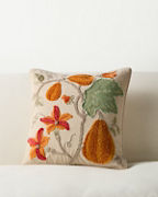 Squash Embroidered Pillow Cover