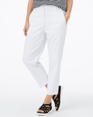 EILEEN FISHER Organic-Cotton & Hemp High-Waisted Tapered Ankle Pants