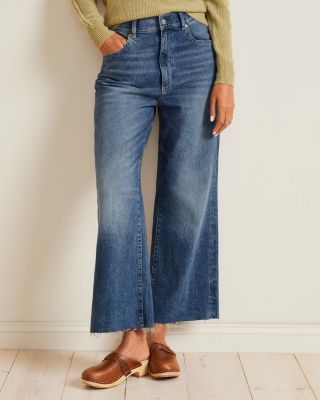 Wide Leg High Waist Jeans - Blue