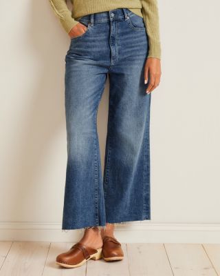 Wide leg high outlet rise cropped jeans