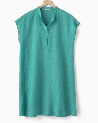 scalloped linen dress Linen Scallop Hem Dress Lilac main image 1