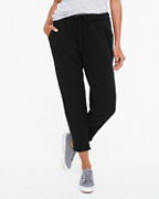EILEEN FISHER Organic-Cotton French Terry Ankle Track Pants