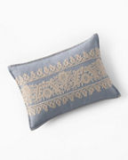 Classic Blue Embroidered Pillow Cover