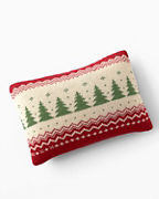 Green Trees Knit Pillow Cover