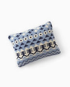 Blue Fair Isle Knit Pillow Cover