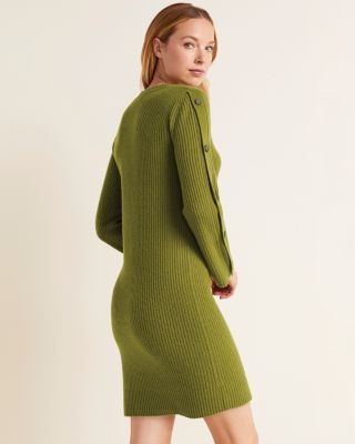 mint green beaded dress ANINE BING Aurora Dress in Army Green main image 1