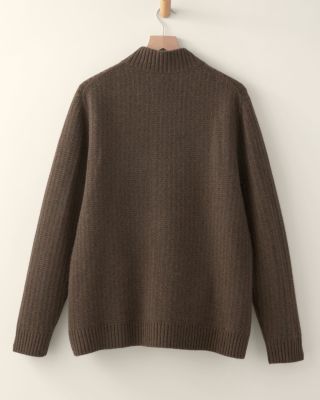 Men's Recycled-Wool Zip-Front Sweater | Garnet Hill