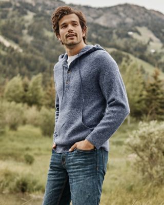 Men's Recycled-Wool Sweater Hoodie | Garnet Hill