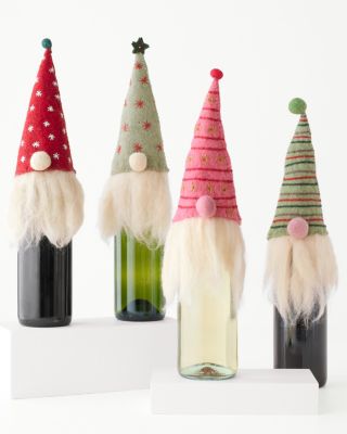 Felted Gnome Bottle Toppers Hill