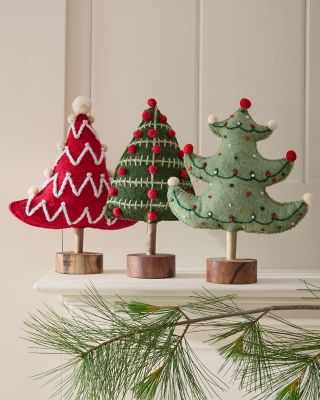 Classic Whimsical Felted Trees | Garnet Hill