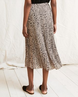 Garnet hill crepe button front skirt online