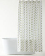 Holiday Mini-Print Organic-Cotton Percale Shower Curtain