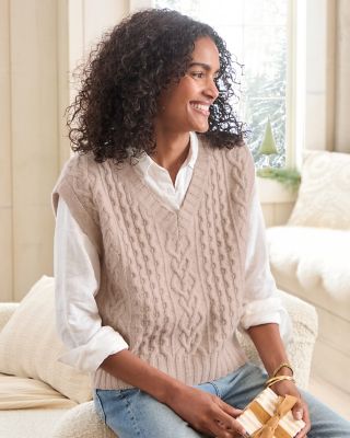 Cashmere knit vest