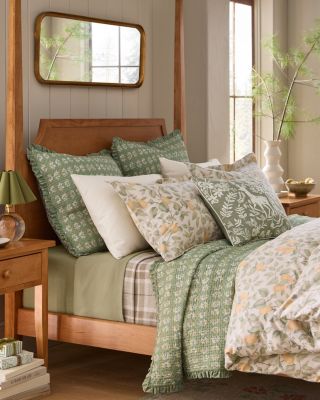 Patterned German Organic-Cotton Fleece Blanket or Throw Garnet Hill