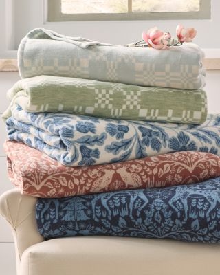 Blue patterned throw discount blanket