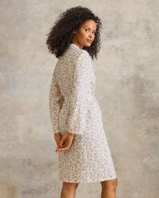 washed linen dressing gown 'Lou' Linen Dressing Gown
