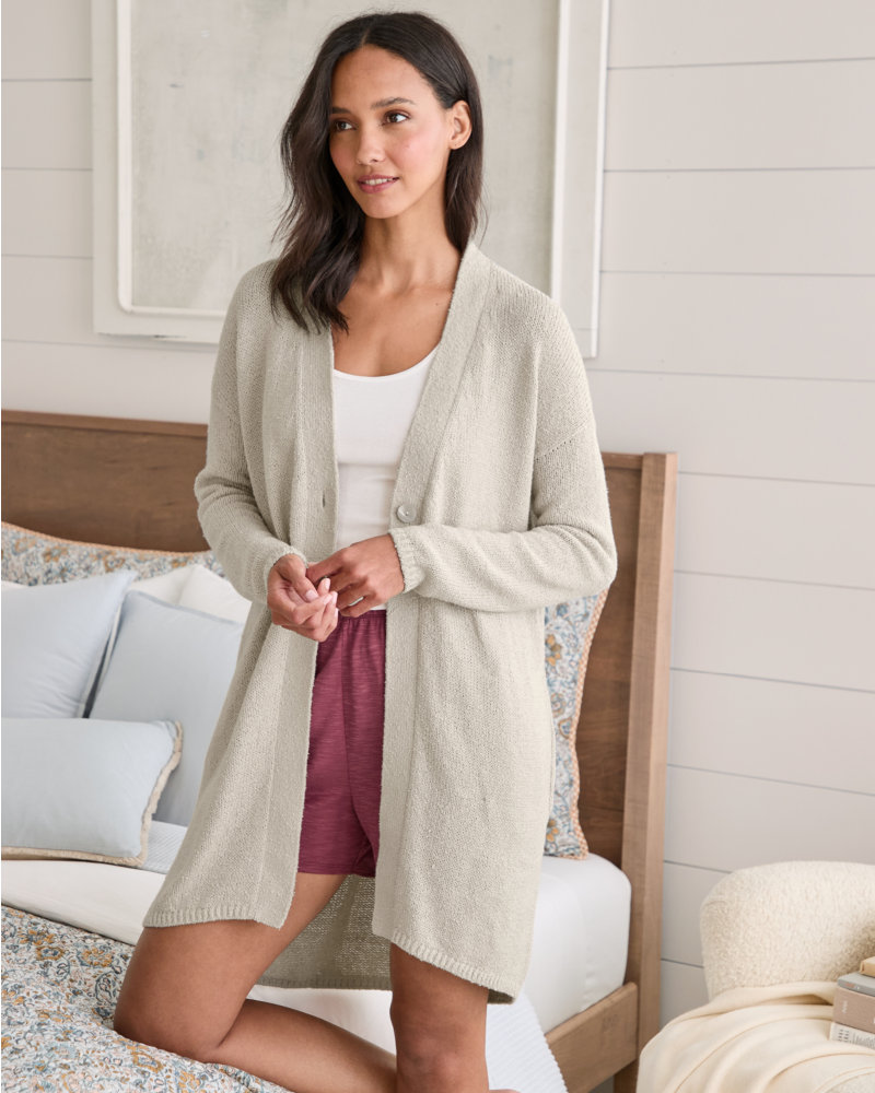 Organic-Cotton Cocoon Sweater Robe