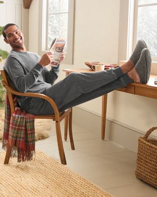 Garnet Hill Men’s one-mile wool slides made in Italy One-Mile Slipper main image 4