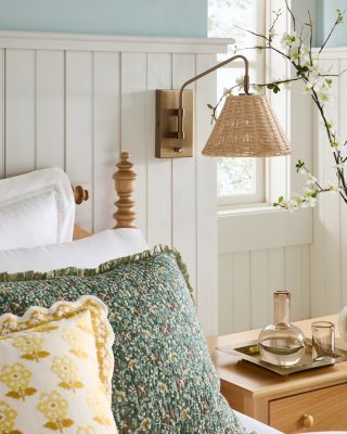Basket-Weave Wall Sconce | Garnet Hill