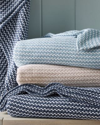 Shoreline Stripe Organic Cotton Blanket and Throw