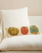 Hooked Wool Pillow - Pumpkin Patch