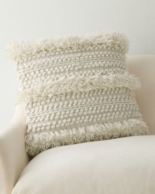 Ivory shop fringe pillow