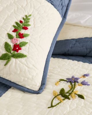 Hideaway Hand-Embroidered Quilt | Garnet Hill