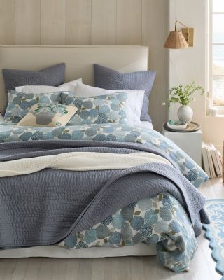 Zinnia Floral Relaxed-Linen Duvet Cover | Garnet Hill