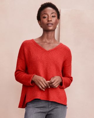 Eileen fisher red outlet sweater