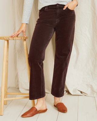 Organic Cotton Stretch Corduroy Wide-Leg Pant