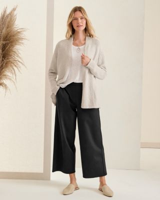 EILEEN FISHER TENCEL™ Ponte Cropped Wide-Leg Pants