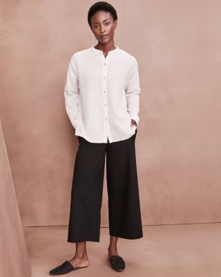 レ・ボンドフスキー 　Structured Wide Trousers EILEEN FISHER TENCEL™ Ponte Cropped Wide-Leg Pants | Garnet Hill