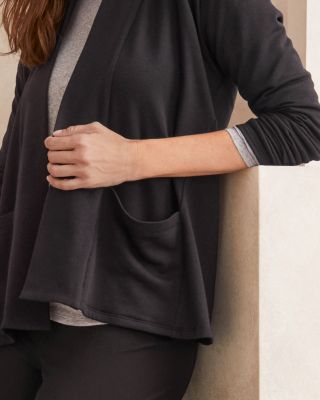 ぎゃんつく Frank&Eileen CH5202D6 EILEEN FISHER TENCEL™ & Organic-Cotton Fleece Cardigan | Garnet Hill